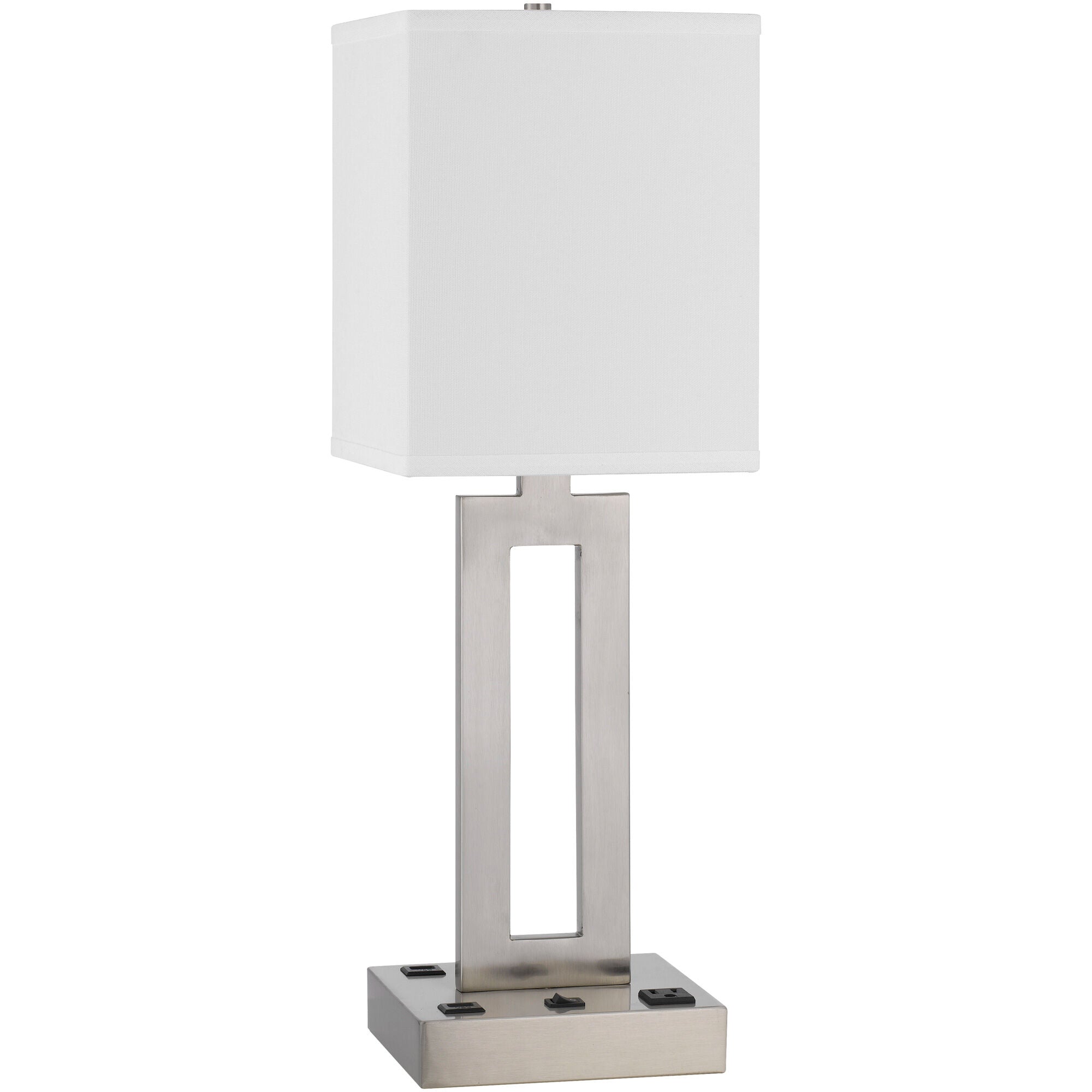 Cal Lighting | Sarnia Table Lamp | Brushed Steel