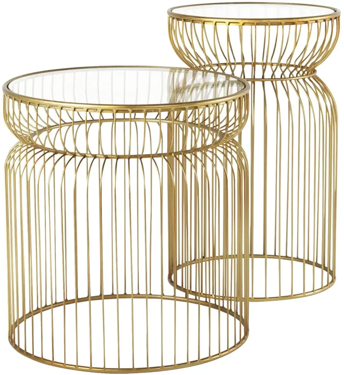 | Shani Set of 2 Accent Tables | Gold