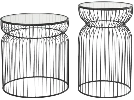 Shani Black Set of 2 Accent Tables
