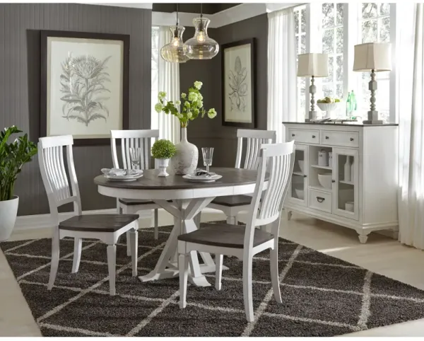 Liberty Furniture Allyson Park 5 Piece Pedestal Dining Set