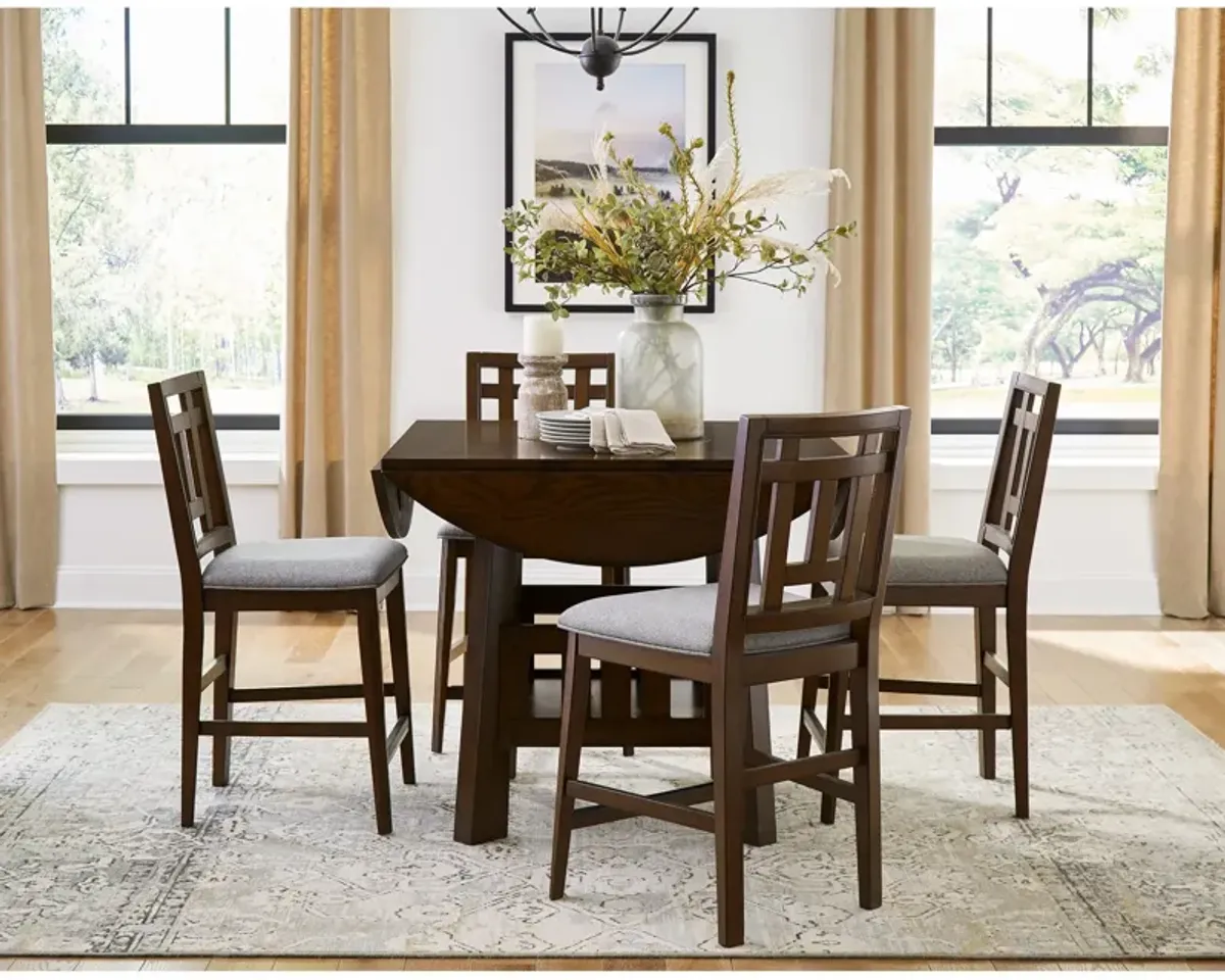 | Acorn Hill 5 Piece Drop Leaf Dining Set | Brown