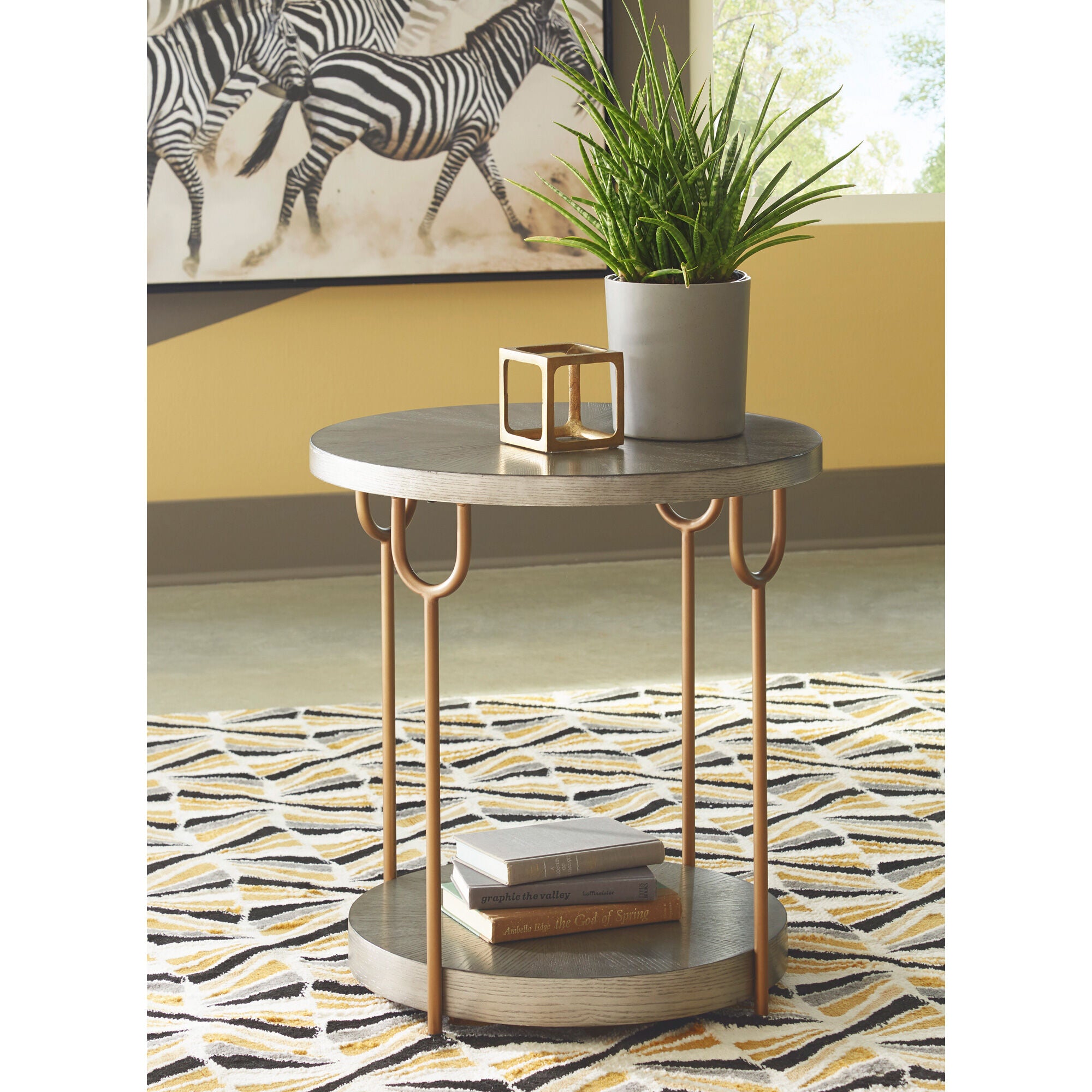 Ashley Furniture | Ranoka End Table | Platinum