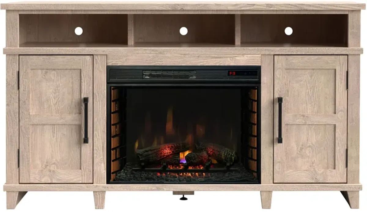 | Deer Valley 65" Fireplace Console | Hazelwood