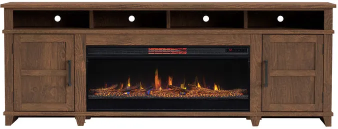 Deer Valley Bourbon Oak 86" Fireplace Console