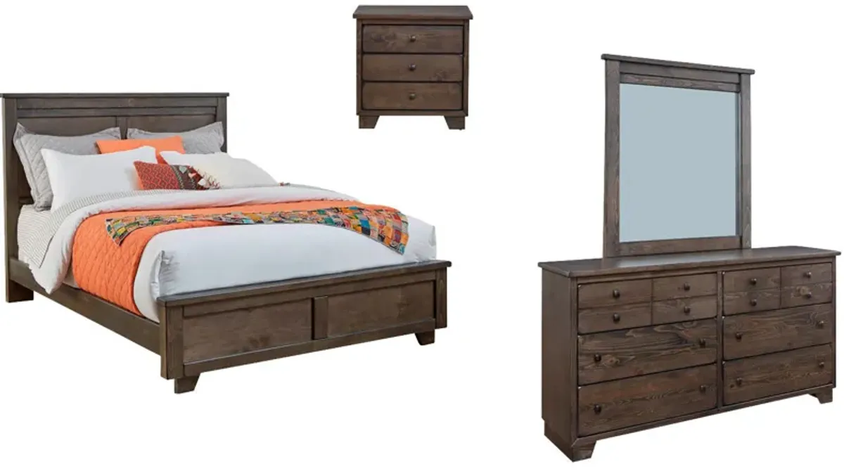 | Queen Diego 4 Piece Room Group | Saddle