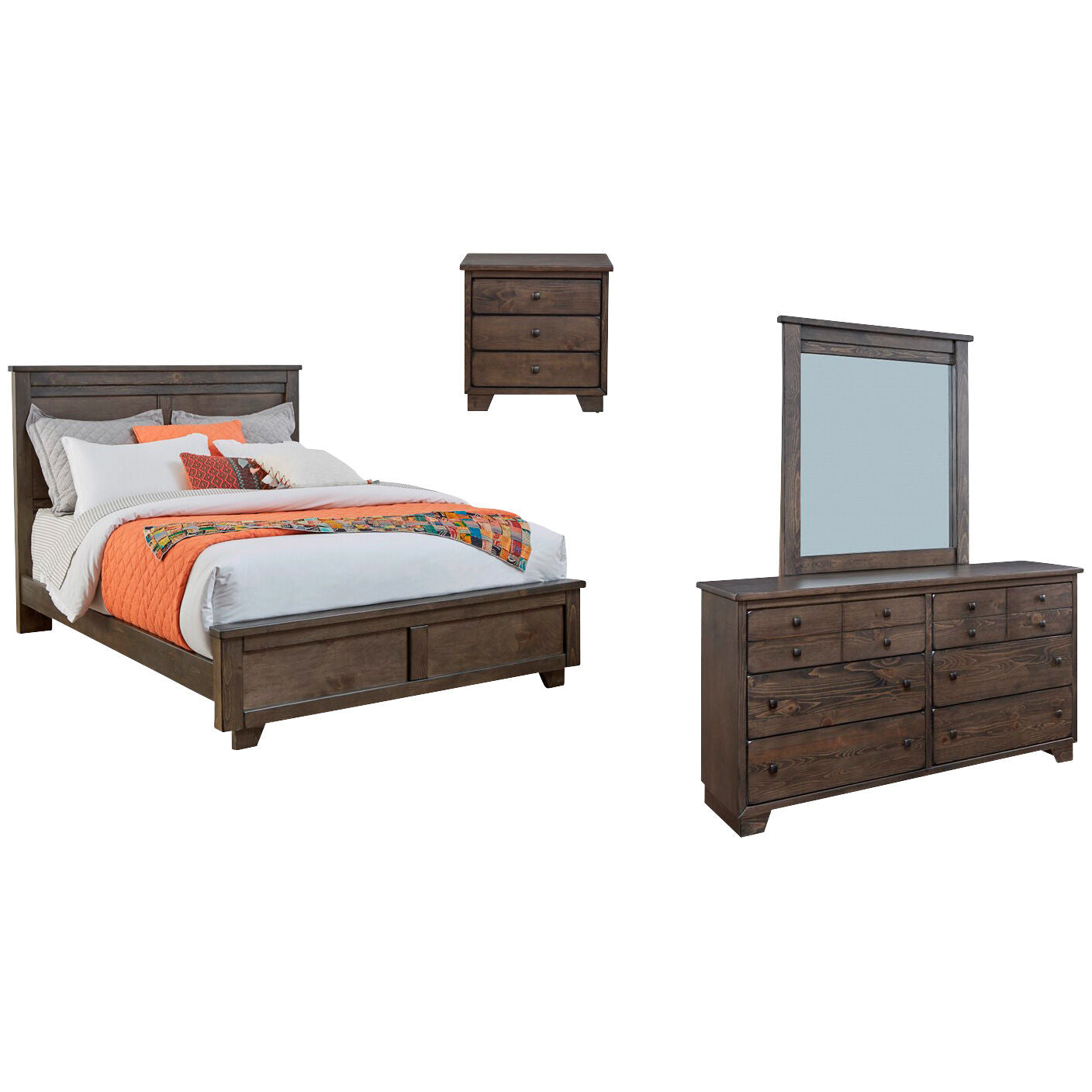 Progressive Furniture | Queen Diego 4 Piece Room Group | Saddle