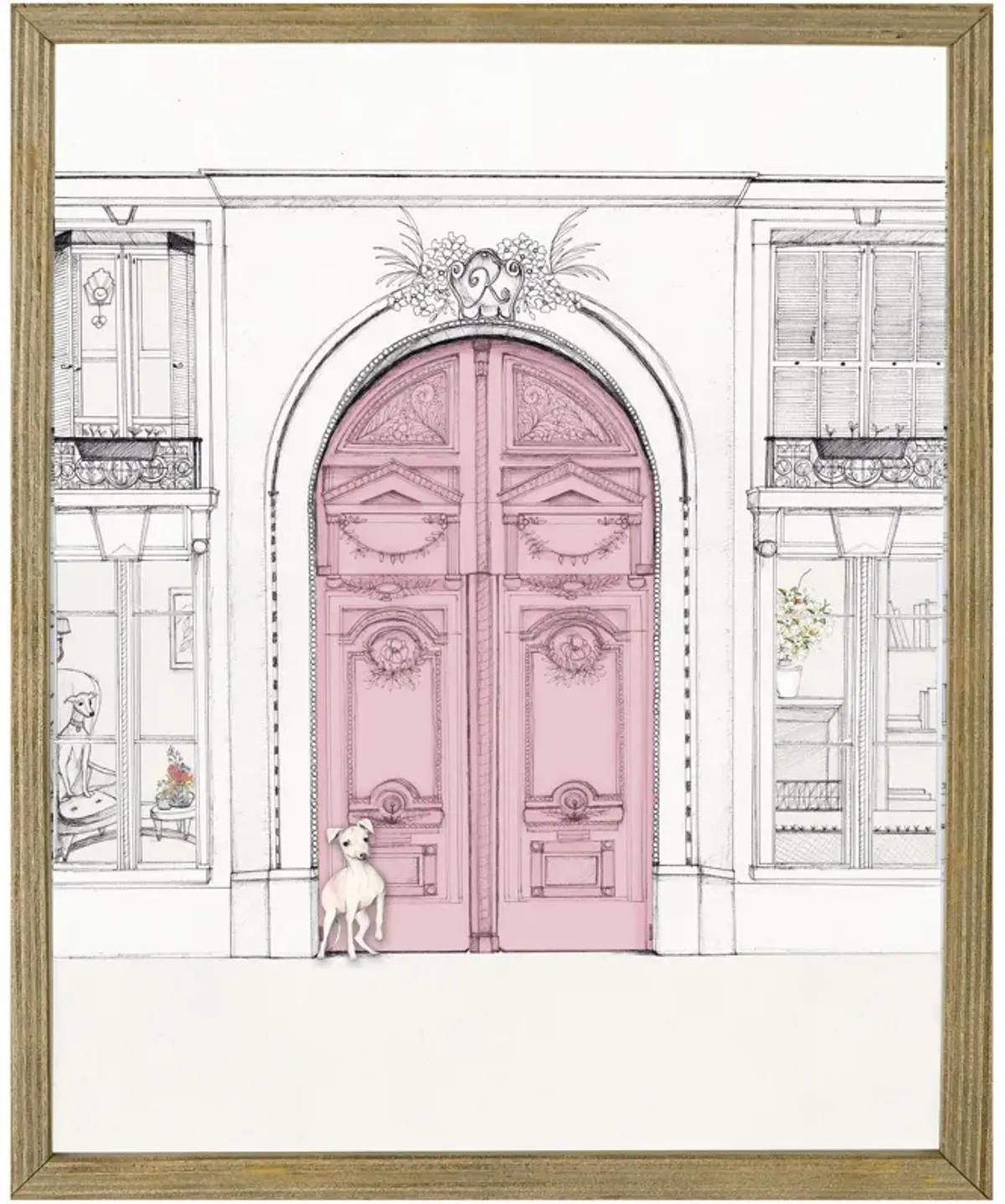 Kids Pink Door Wall Art