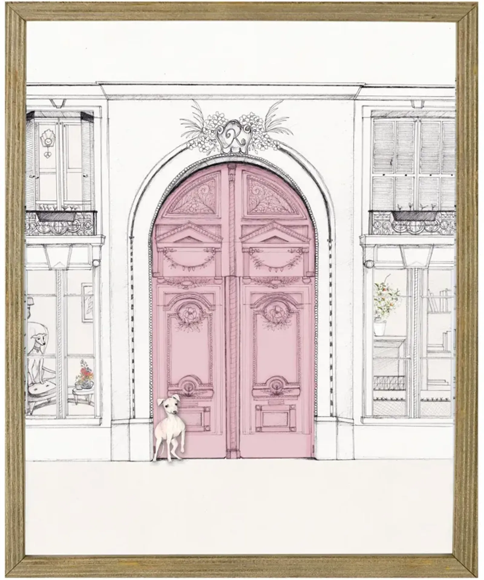 Kids Pink Door Wall Art