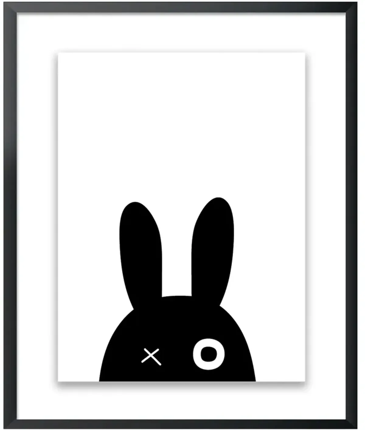 Kids Black Bunny Wall Art