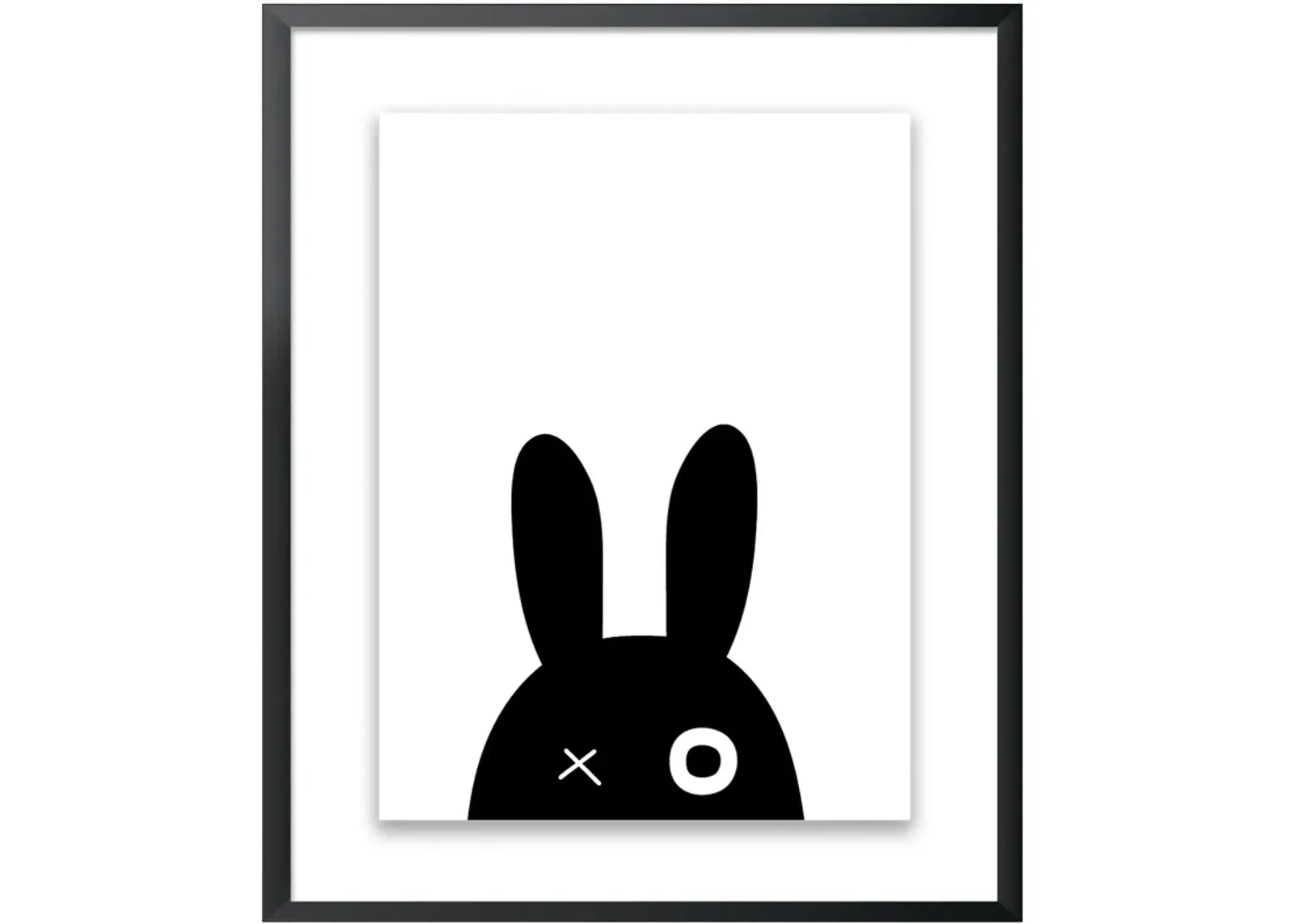 | Kids Black Bunny Wall Art