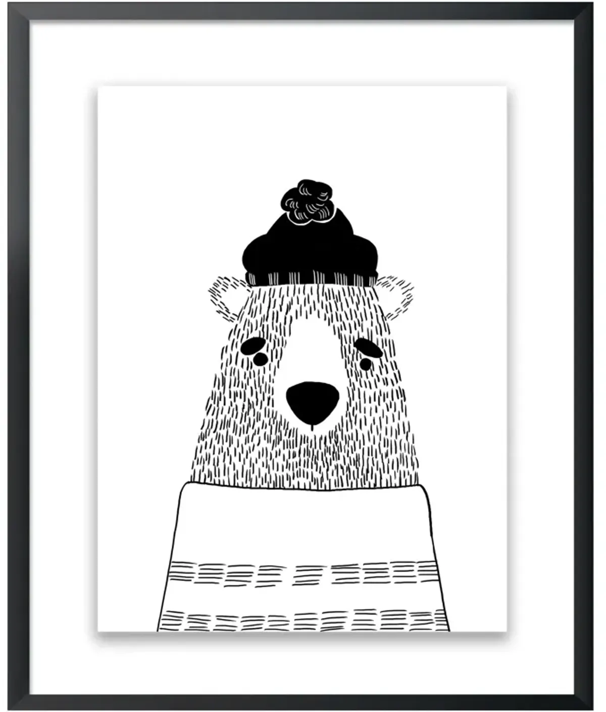 Kids White Bear Wall Art