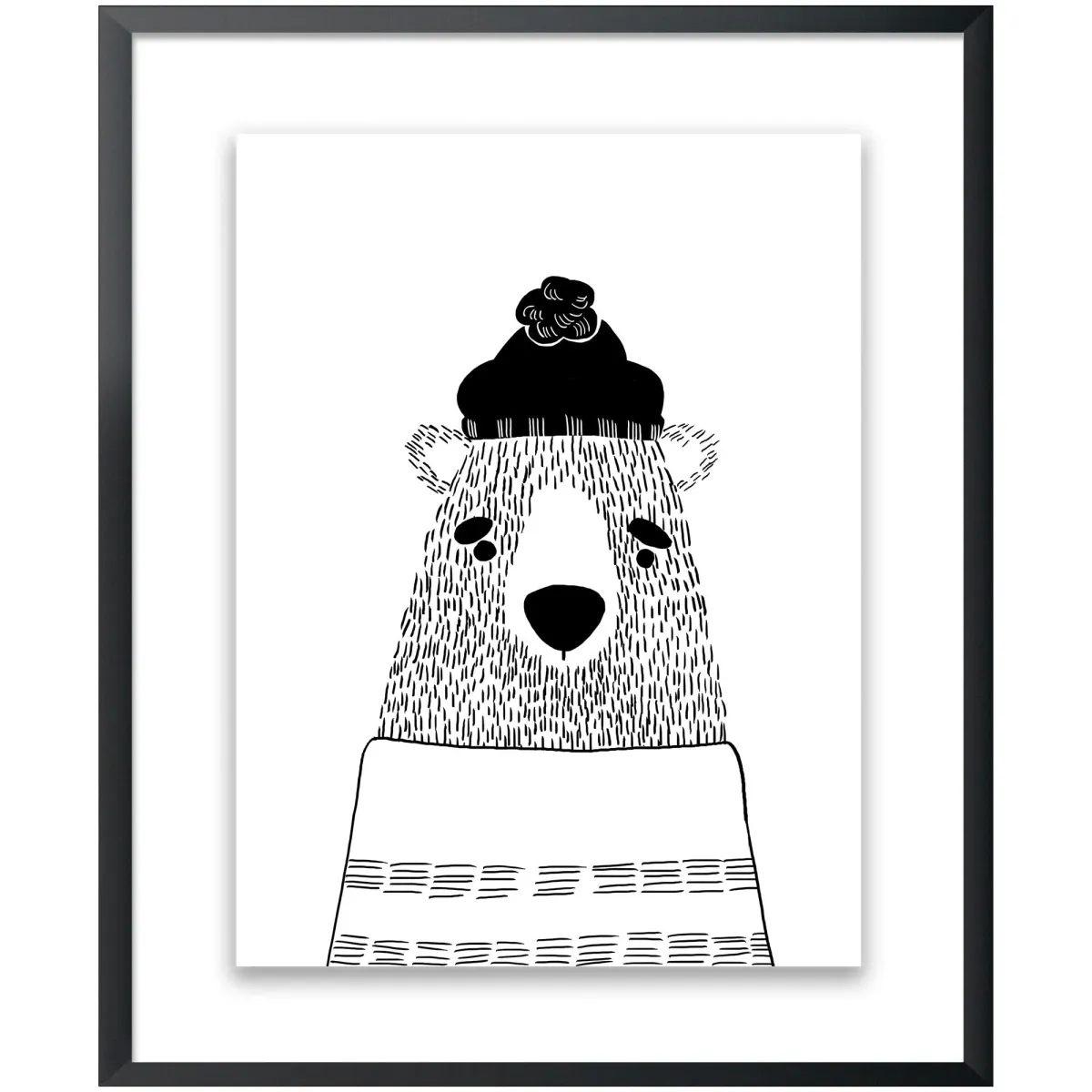 Kids White Bear Wall Art