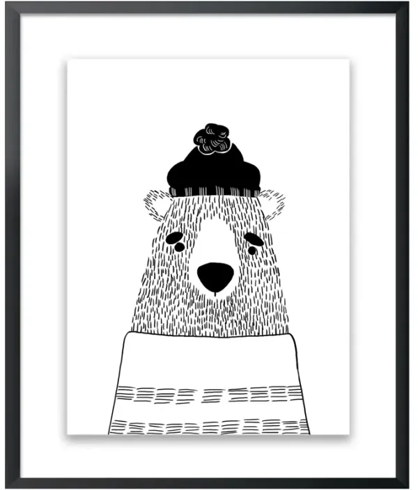 Northwood Collection Kids White Bear Wall Art
