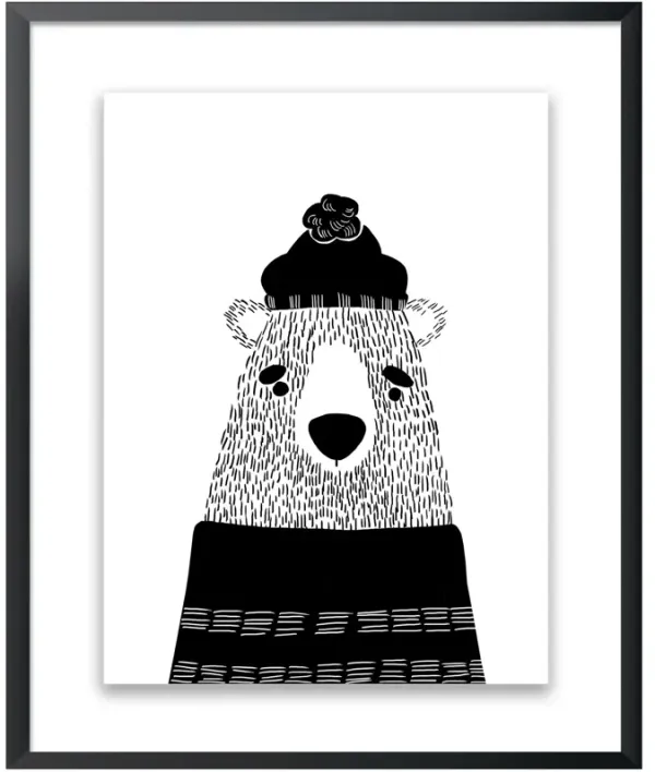 Northwood Collection Kids Black Bear Wall Art