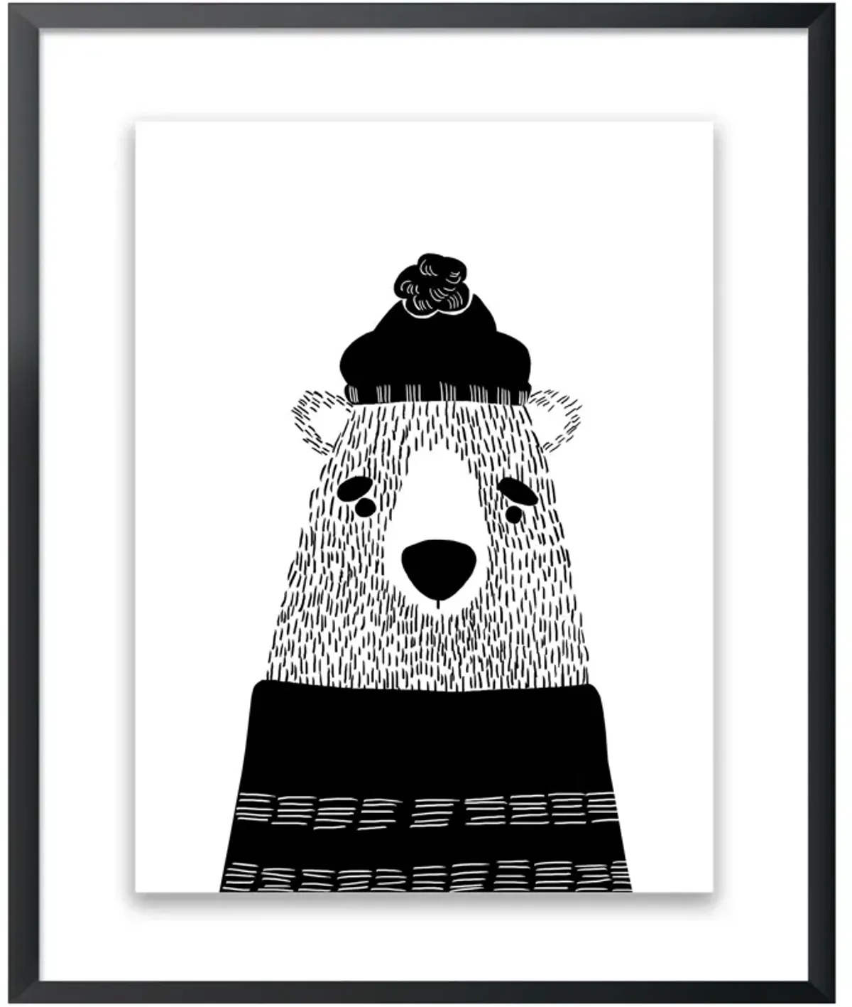 Kids Black Bear Wall Art