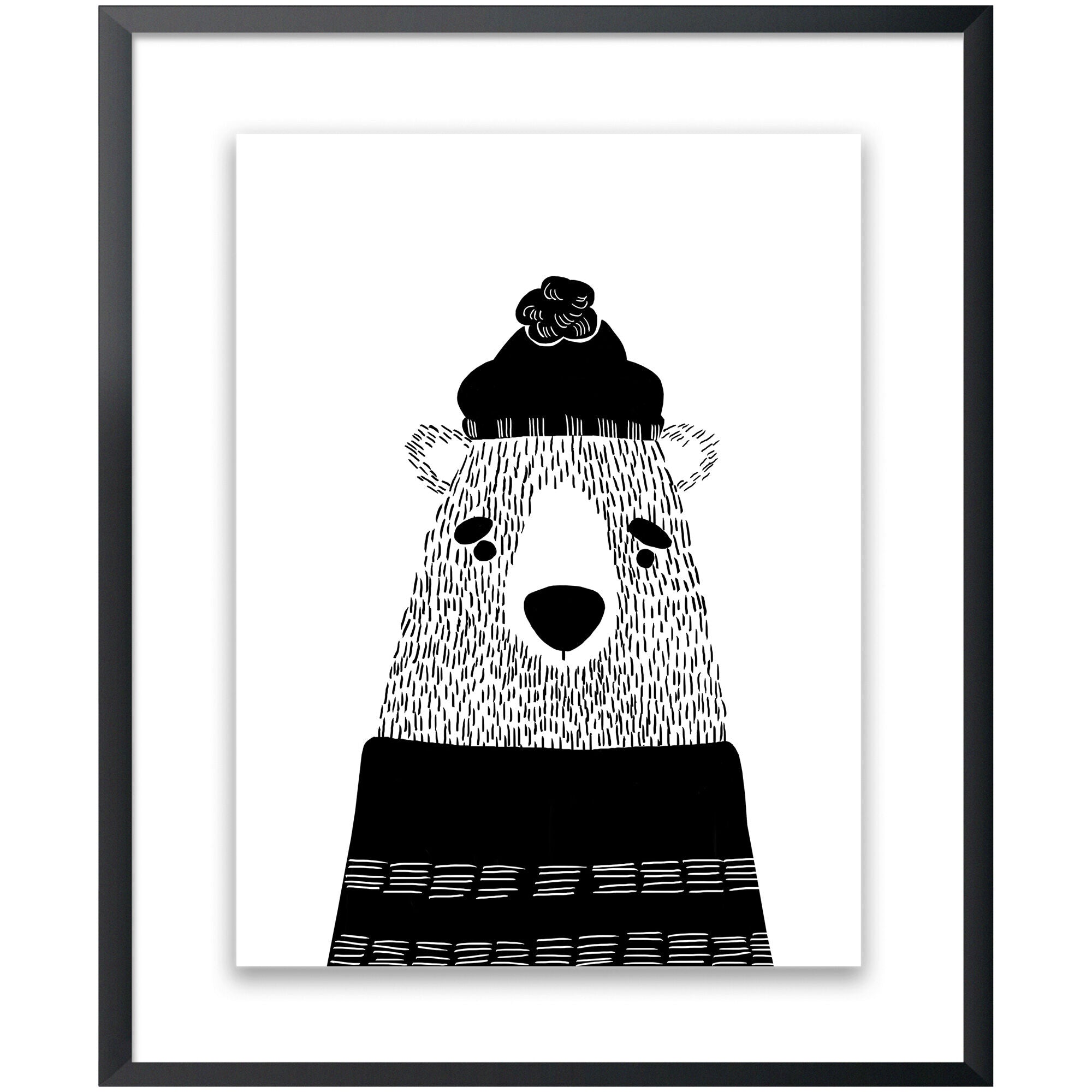 Northwood Collection | Kids Black Bear Wall Art