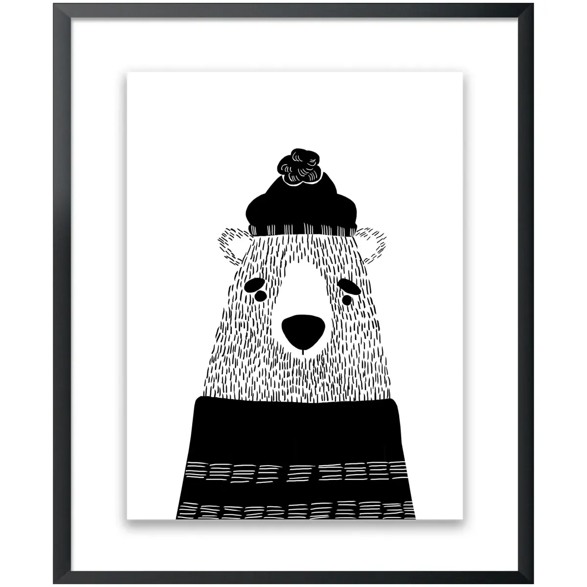 Kids Black Bear Wall Art