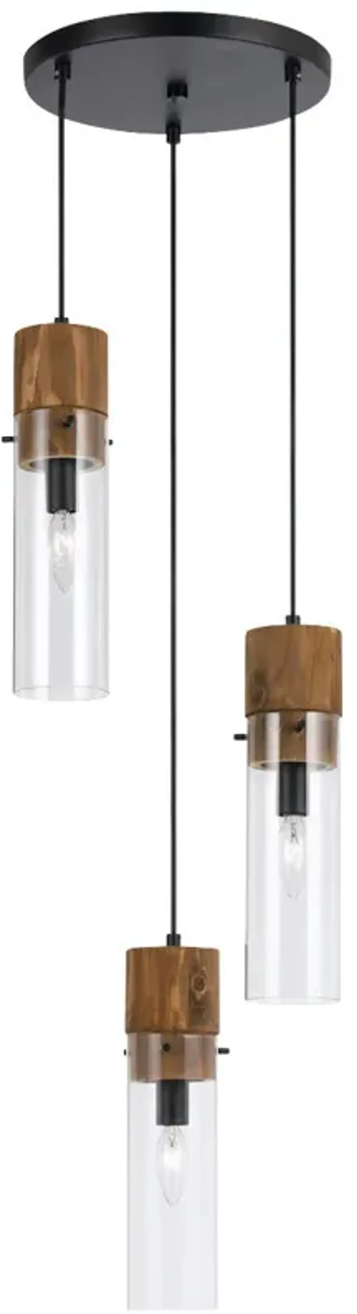 | Spheroid 3 Pendant Chandelier Lamp | Brown