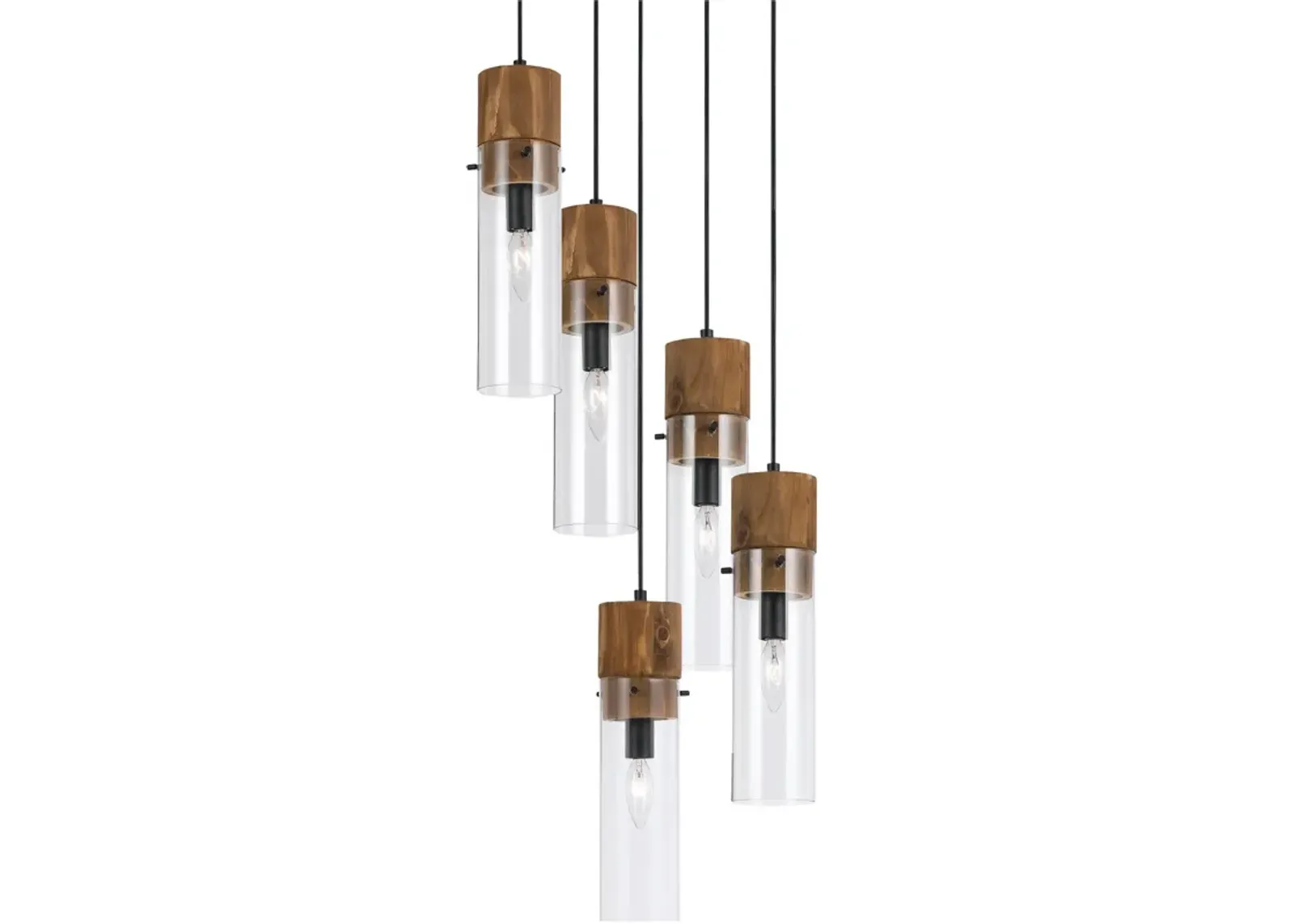 | Spheroid 5 Pendant Chandelier Lamp | Brown