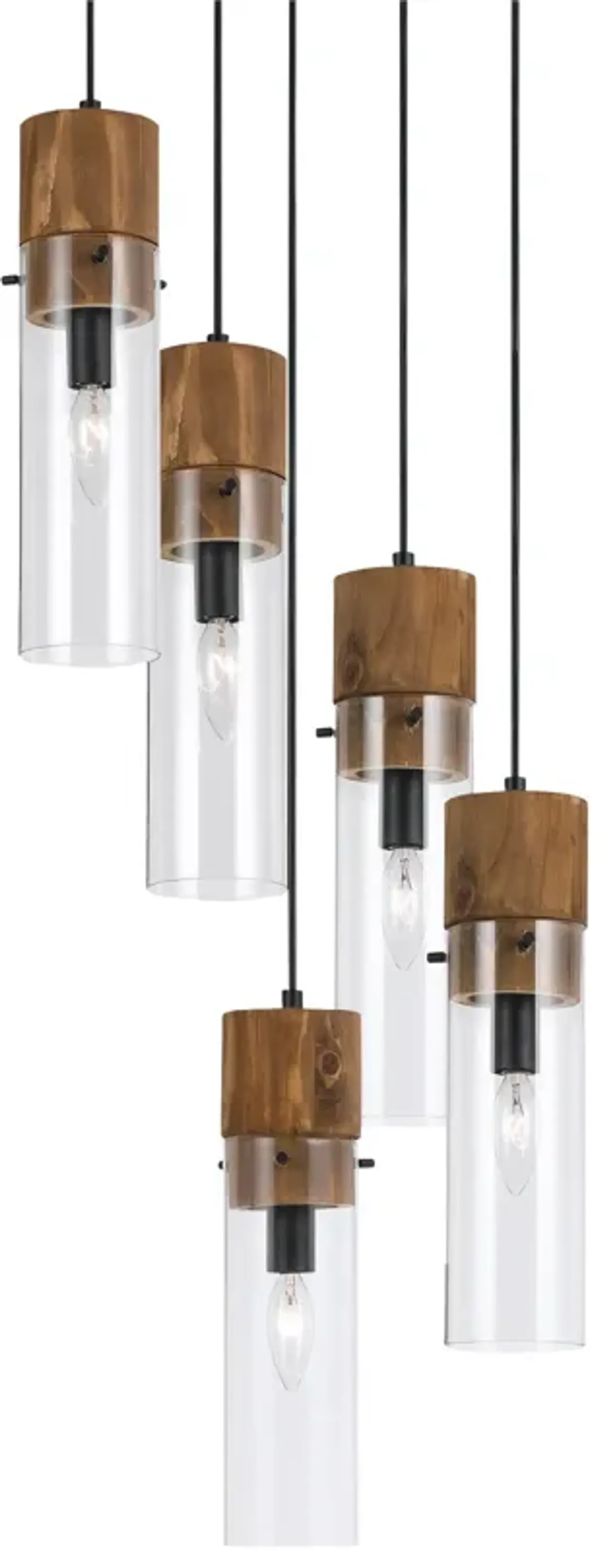 | Spheroid 5 Pendant Chandelier Lamp | Brown