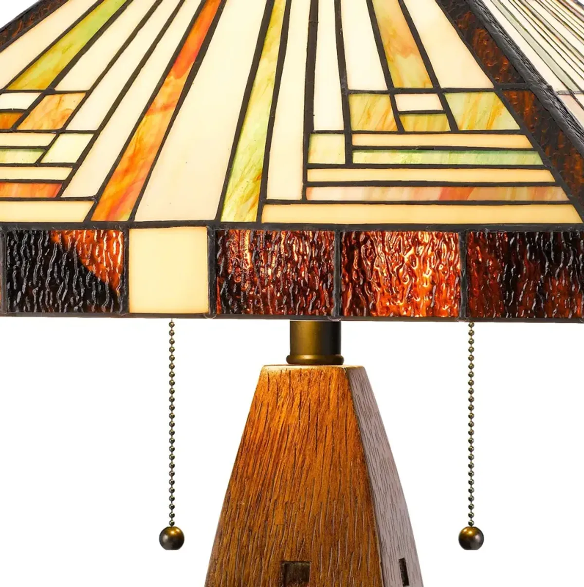 Cal Lighting Tiffany Geometric Table Lamp