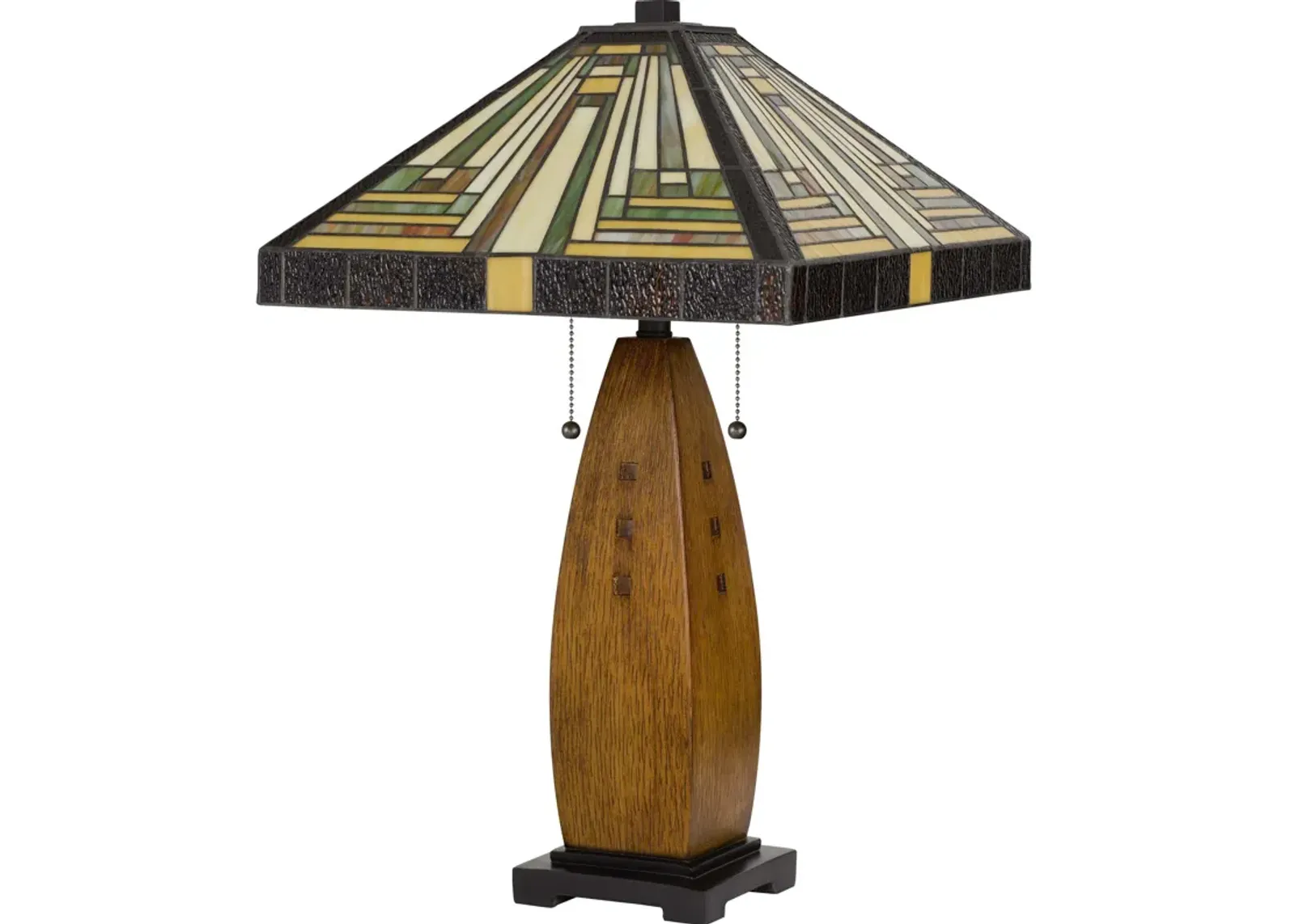 | Tiffany Geometric Table Lamp | Brown