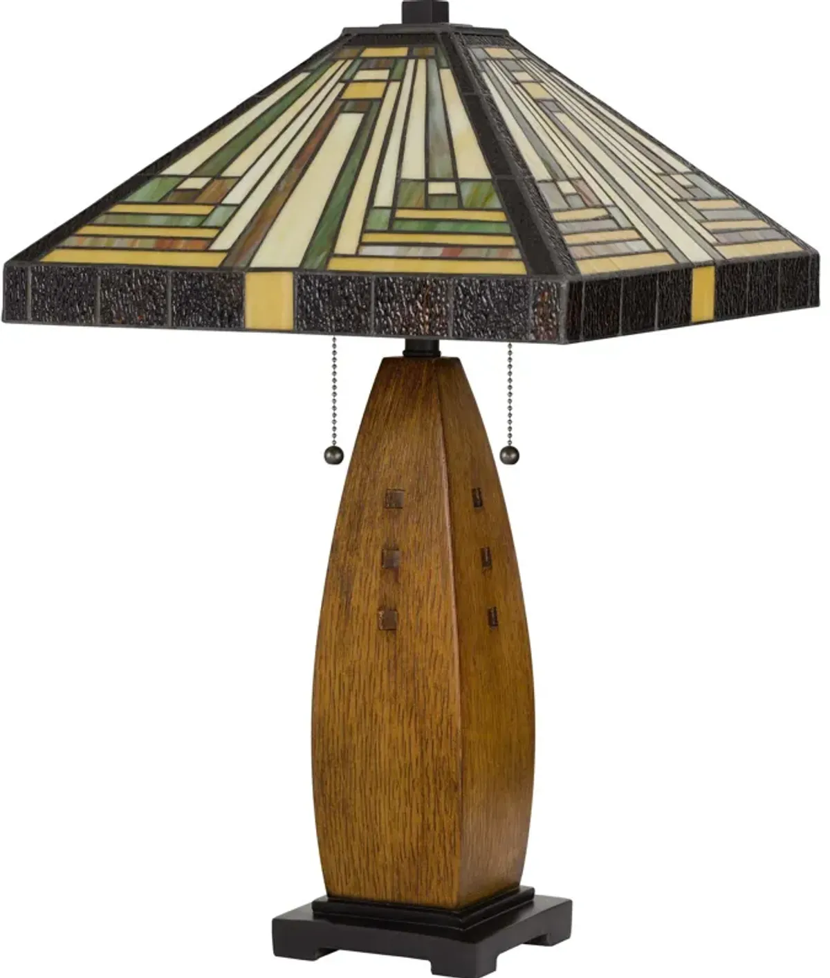 | Tiffany Geometric Table Lamp | Brown