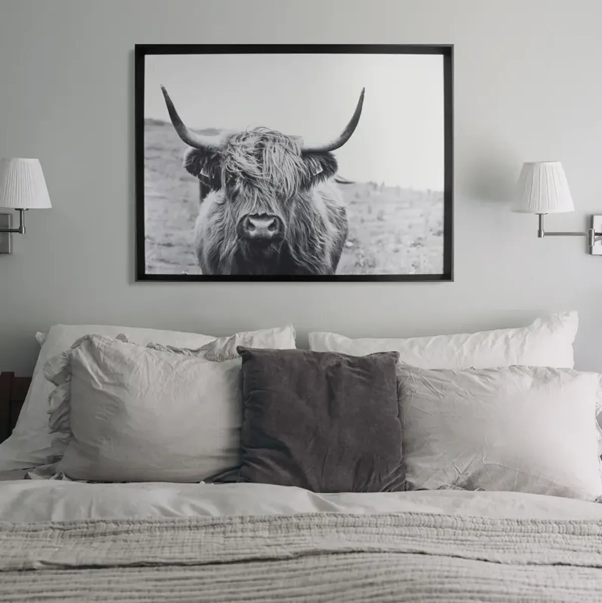 Staring Gaze Bull Wall Art