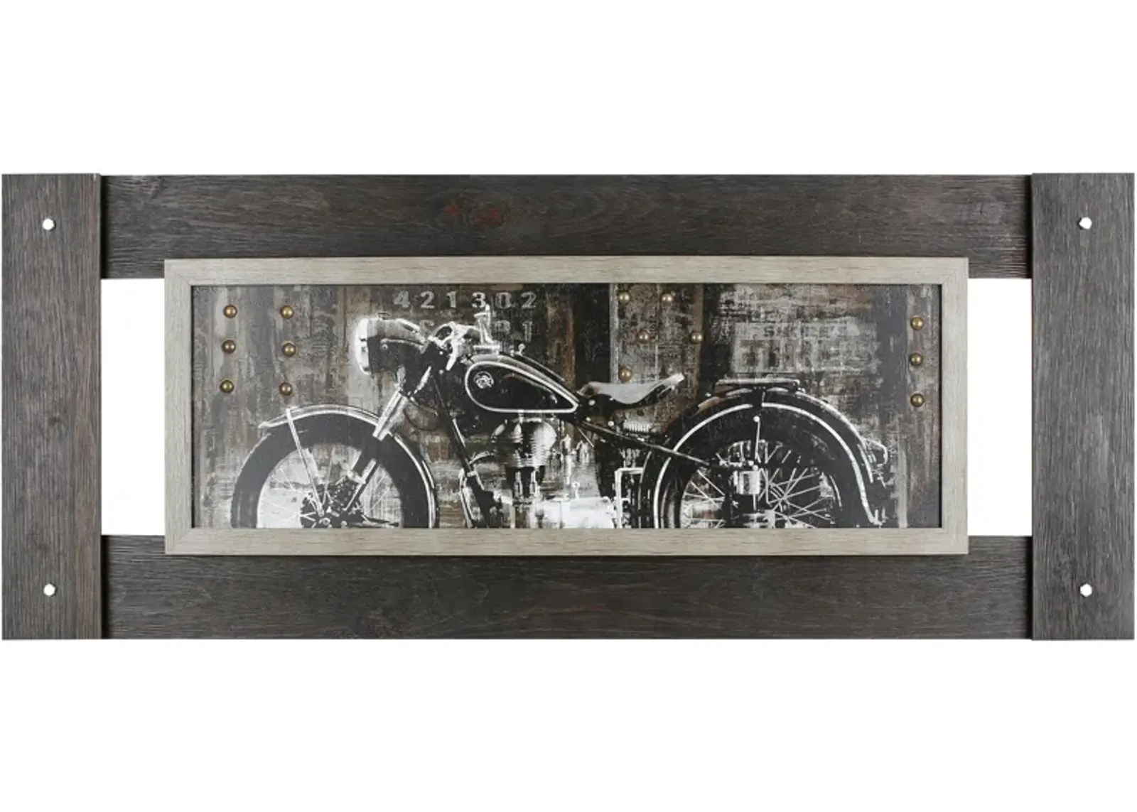 | Vintage Motorcycle Wall Art | Brown