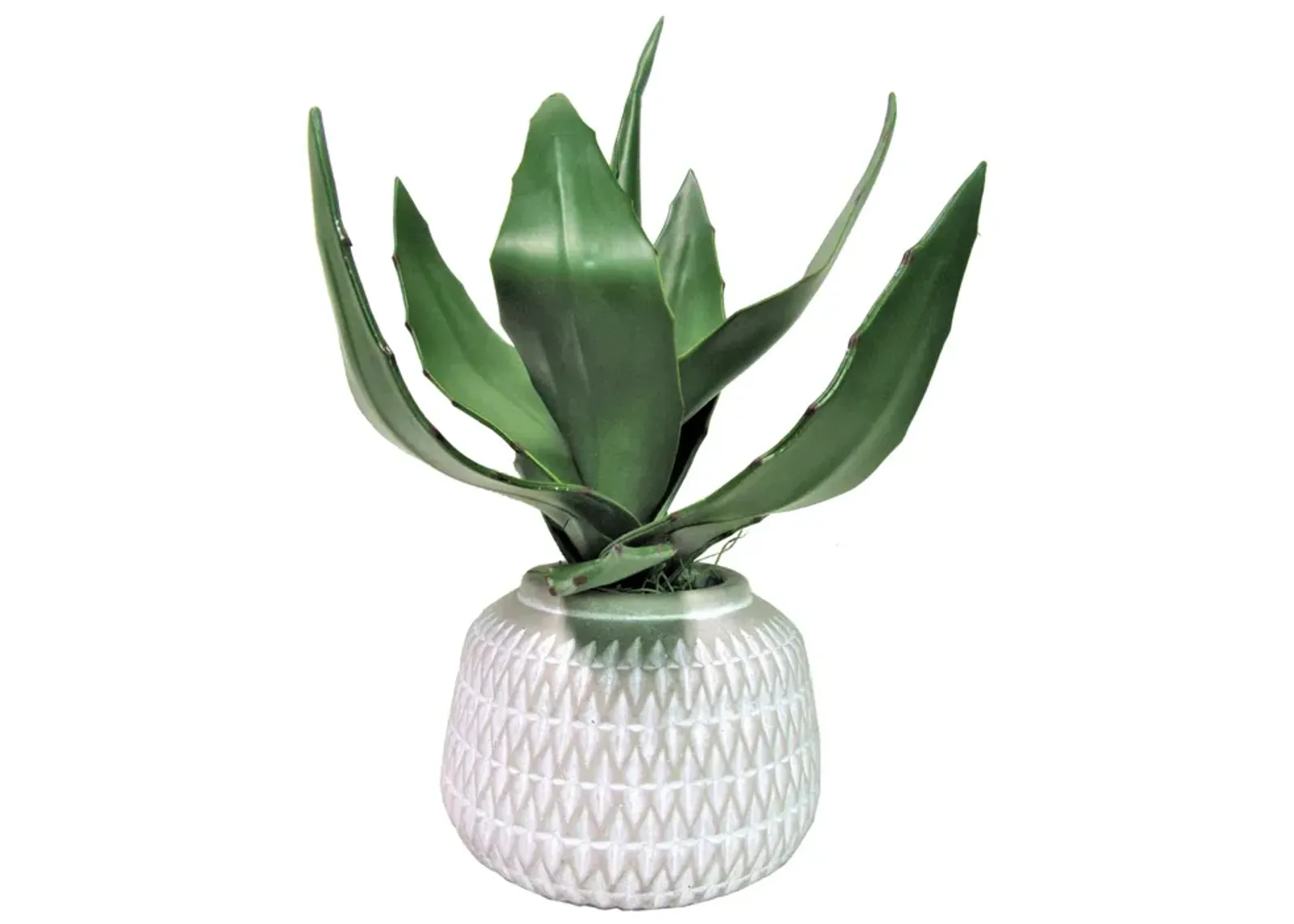 | Agave 12" Deco Cement Pot | Cream