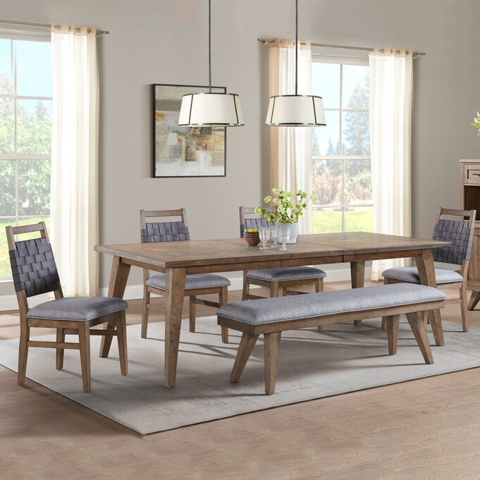 Oslo Weathered Chestnut 5 Piece Dining Set