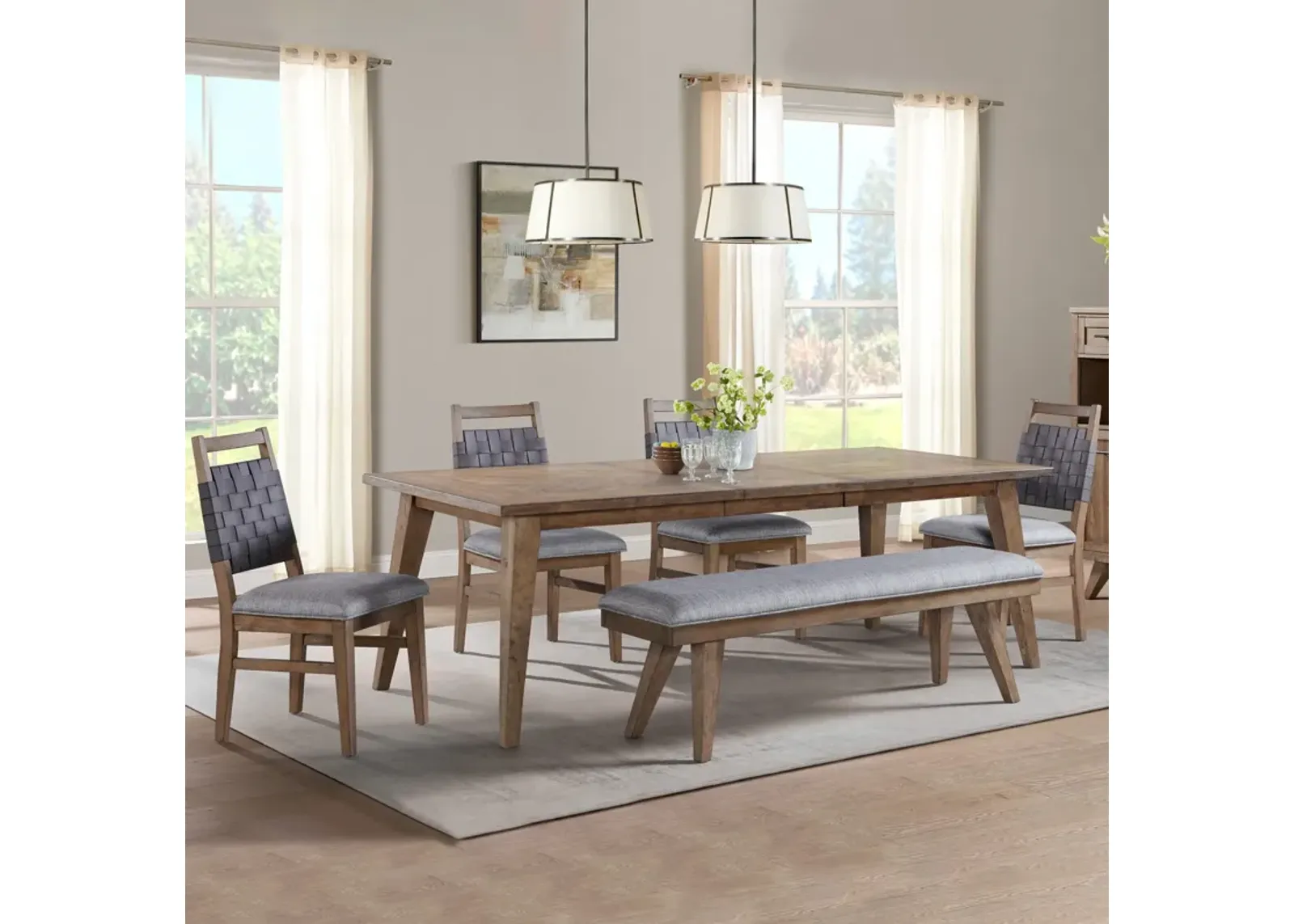 | Oslo 5 Piece Dining Set | Weathered Chestnut