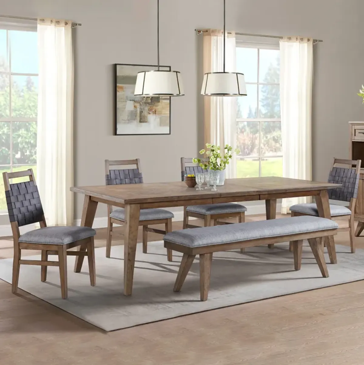 | Oslo 5 Piece Dining Set | Weathered Chestnut