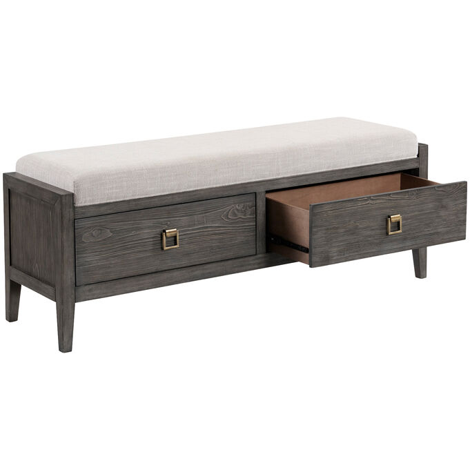 Portia Brushed Brindle Storage Bench