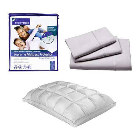 Sheex King Sheet Mattress Protector Pillow Bundle 
