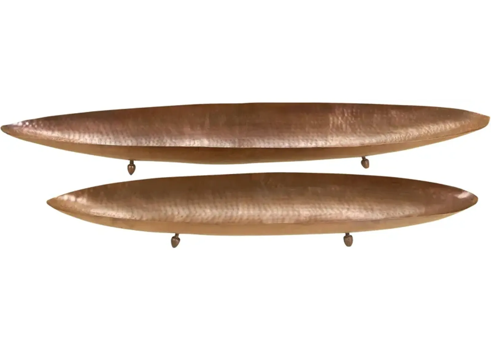 | Copper Ranch Set of 2 Metal Trays | Semi Glossed