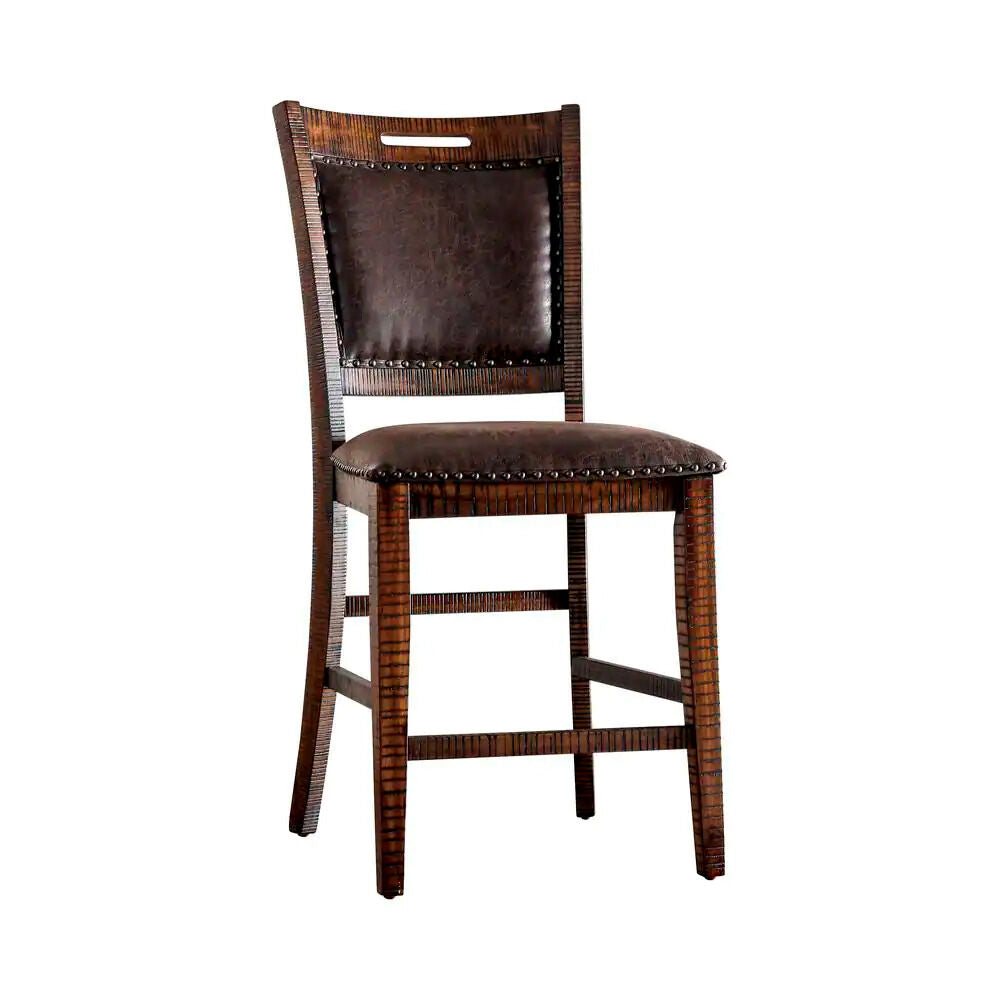 Furniture of America | Wichita Counter Stool | Distressed Dark Oak