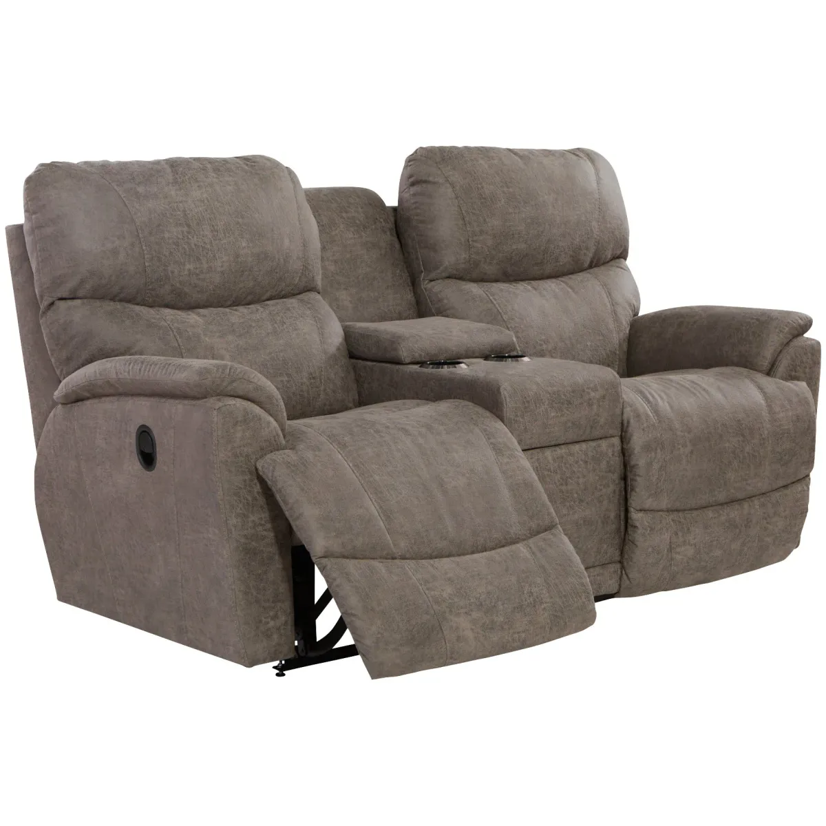 Trouper Reclining Console Loveseat