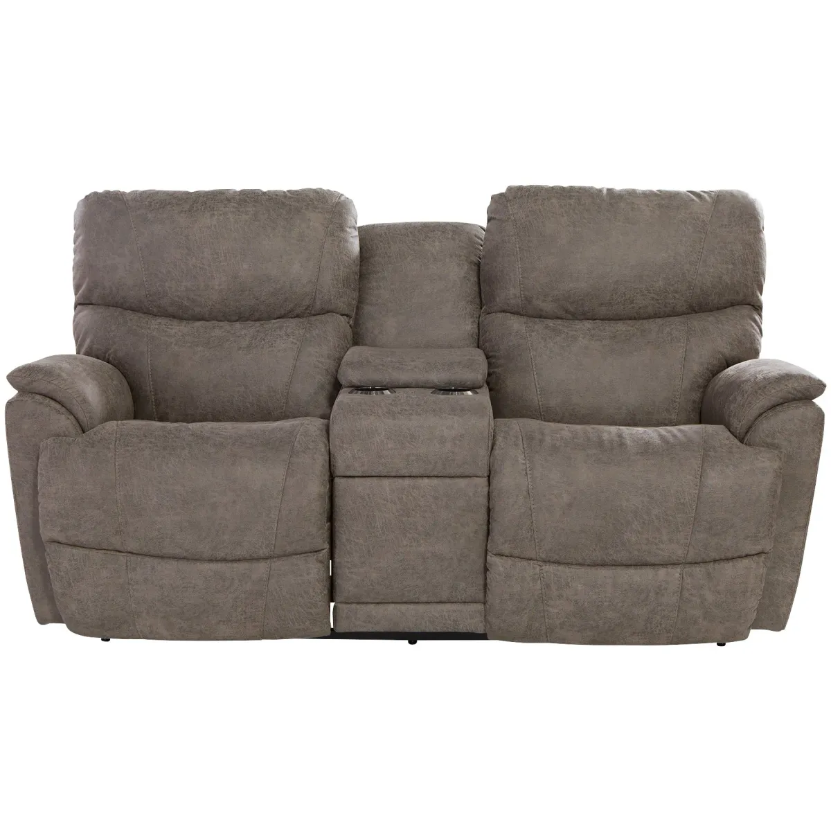 Trouper Reclining Console Loveseat