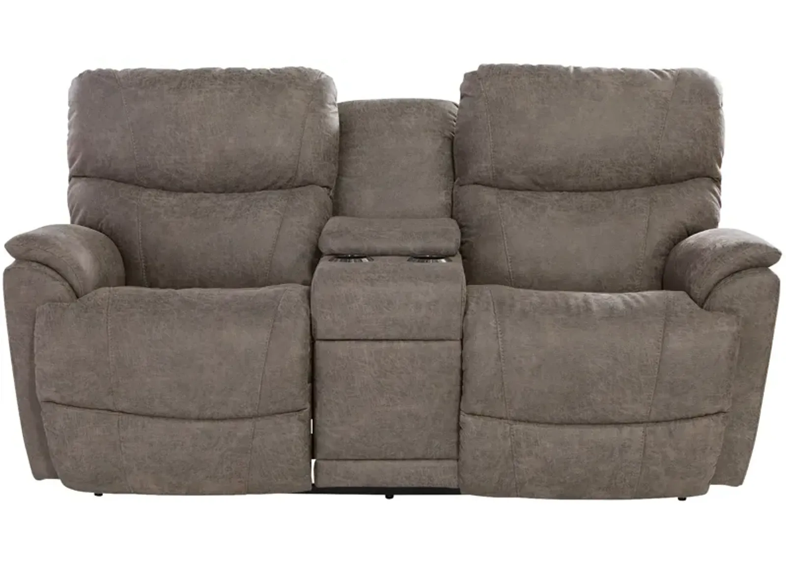 Trouper Reclining Console Loveseat