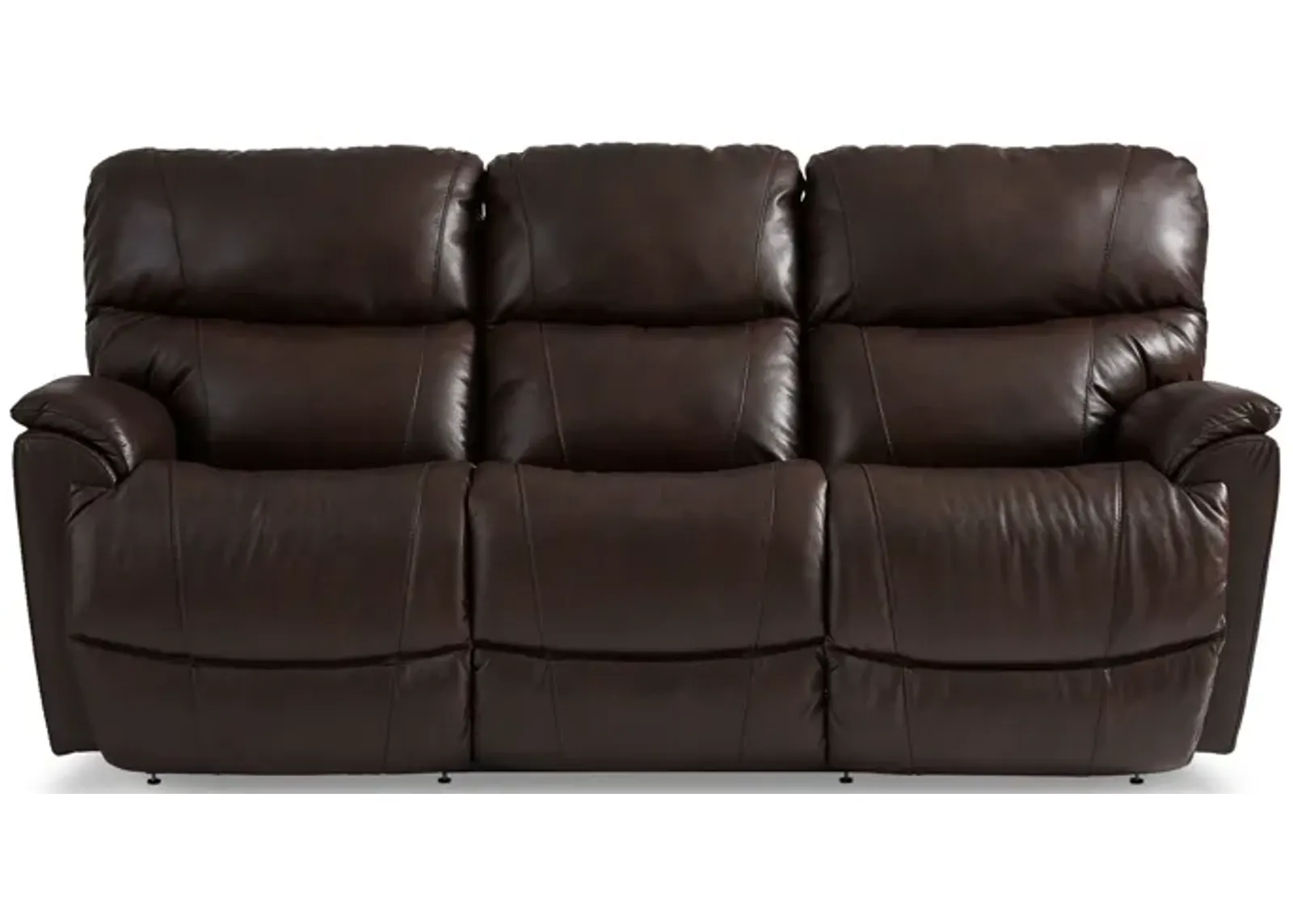 La-Z-Boy | Trouper Leather Tri-Power Reclining Sofa | Walnut