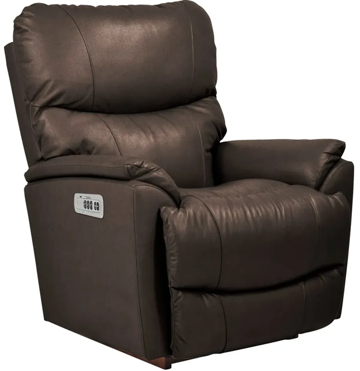 La-Z-Boy | Trouper Leather Tri-Power Rocker Recliner Chair | Walnut