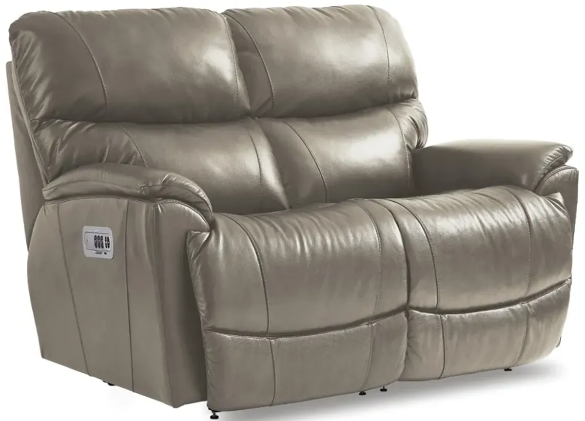 Trouper Leather Tri-Power Reclining Loveseat