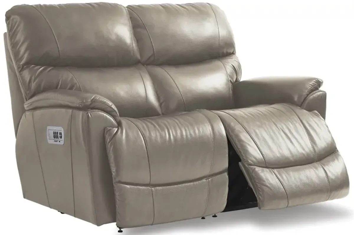 Trouper Leather Tri-Power Reclining Loveseat