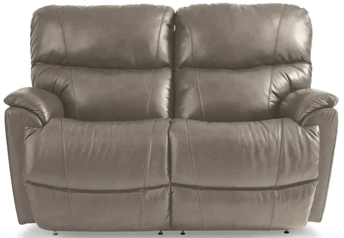 Trouper Leather Tri-Power Reclining Loveseat