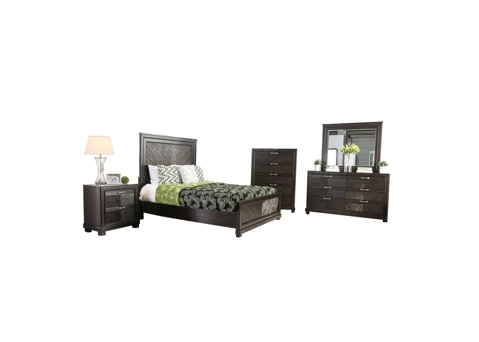 | King Argyros 4 Piece Room Group | Espresso