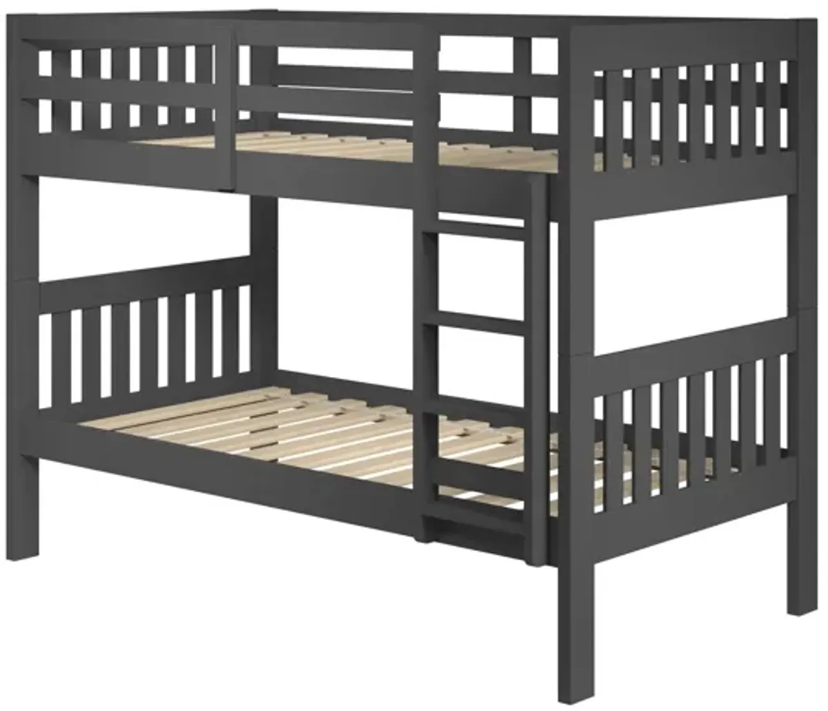 | Twin over Twin Jordan Bunk Bed | Gray