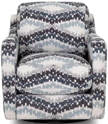 Zander Aqua Swivel Accent Chair