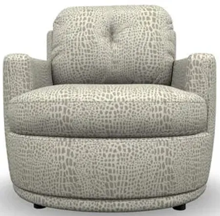Brodi Ivory Swivel Accent Chair
