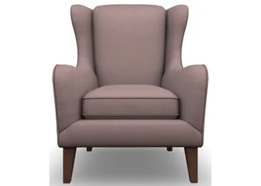 Lorette Mauve Wingback Accent Chair